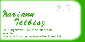 mariann telbisz business card
